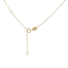 Load image into Gallery viewer, 18K Yellow Gold & Diamond Dolphin Pendant Necklace | Small Dolphin Charm With Adjustable Chain Necklace | Animal Jewelry For Women + Girls