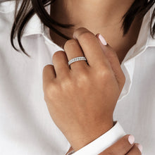 Load image into Gallery viewer, 14k Gold Genuine Diamond 2mm Half Eternity Simple Wedding Band or Stack Ring w/ High Quality Diamonds in White, Yellow or Rose Gold