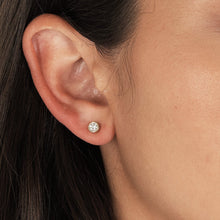 Load image into Gallery viewer, Single (Half Pair) 14k Gold Bezel Set Genuine Very High Quality Diamond Stud Earring for Women