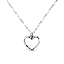 Load image into Gallery viewer, 14k Solid Gold Natural Diamond Open Diamond Heart Pendant Necklace W/ Chain | Valentine's Day, Bridesmaid, Sweet 16, Birthday Gift