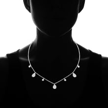 Load image into Gallery viewer, 14K Gold Genuine Diamond Teardrop Dangle Necklace