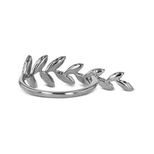 Load image into Gallery viewer, 14k Gold and Genuine Diamond Micro-Pave Leaf Petal Ring | Gold and Diamond Vine Ring for Women