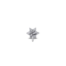 Load image into Gallery viewer, Pair of 18k White Gold and Genuine Pave Diamond Jewish 6 Pointed Star of David Stud Earrings w/ High Quality Diamonds for Women