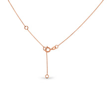 Load image into Gallery viewer, 14k Gold + Genuine High Quality Diamond Classic Open Heart Necklace for Girls or Women White Yellow or Rose Gold w/ Adjustable Chain