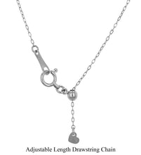 Load image into Gallery viewer, 14K Gold Genuine Small Heart Shaped Floating Diamond Minimalist Layering Stacking Necklace w/ Adjustable Drawstring Chain for Women