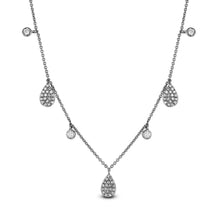 Load image into Gallery viewer, 14K Gold Genuine Diamond Teardrop Dangle Necklace