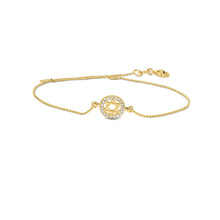 Load image into Gallery viewer, 14k Solid Gold Genuine Natural Diamond Star of David Chain Layering Bracelet