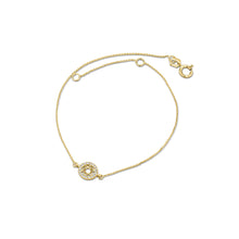 Load image into Gallery viewer, 14k Solid Gold Genuine Natural Diamond Star of David Chain Layering Bracelet