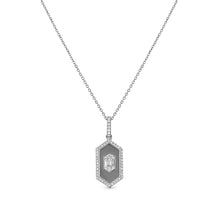Load image into Gallery viewer, 14K Genuine Diamond Medallion Shape Necklace for Women in 14k Rose White and Yellow Gold