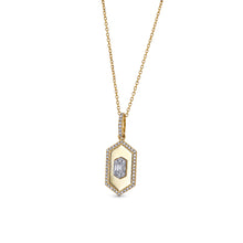 Load image into Gallery viewer, 14K Genuine Diamond Medallion Shape Necklace for Women in 14k Rose White and Yellow Gold