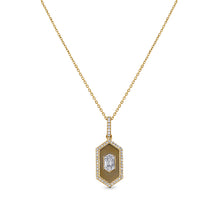Load image into Gallery viewer, 14K Genuine Diamond Medallion Shape Necklace for Women in 14k Rose White and Yellow Gold