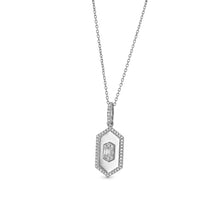 Load image into Gallery viewer, 14K Genuine Diamond Medallion Shape Necklace for Women in 14k Rose White and Yellow Gold