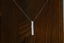 Load image into Gallery viewer, 14k Gold and Genuine Pave Diamond North-South Checkerboard Bar Necklace w/ High Quality Diamonds for Women