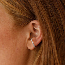 Load image into Gallery viewer, Single 18K Gold & Genuine Diamond Reversible Non-Pierced Ear Cuff in Rose White Yellow Gold