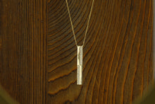 Load image into Gallery viewer, 14k Gold and Genuine Pave Diamond North-South Checkerboard Bar Necklace w/ High Quality Diamonds for Women