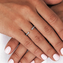 Load image into Gallery viewer, 14k Solid Gold Genuine Natural Diamond Open Band Stacking Ring for Women