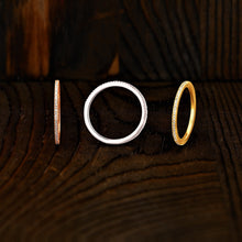 Load image into Gallery viewer, 14k Gold Genuine Diamond 1.25mm Half Eternity Simple Wedding Band or Stack Ring w/ High Quality Diamonds in White, Yellow or Rose Gold