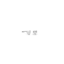 Load image into Gallery viewer, 18k Gold Genuine Diamond (Half Pair) Heart Solitaire Stud Earring in White Yellow Rose Gold for Women and Girls