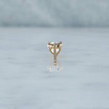Load image into Gallery viewer, 18k Gold Genuine Diamond (Half Pair) Heart Solitaire Stud Earring in White Yellow Rose Gold for Women and Girls