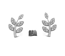 Load image into Gallery viewer, Single (Half Pair) 14k Gold Genuine Natural Diamond Leaves on Branch Earring Studs for Women in White, Yellow or Rose Gold