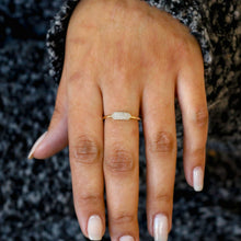 Load image into Gallery viewer, 14k Solid Gold and Genuine Natural Diamond Hexagon Shaped Ring w/ High Quality Stones in White, Yellow or Rose Gold for Women