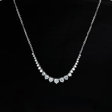 Load image into Gallery viewer, Solid 14k Gold Genuine Natural Diamond Chain Tennis Flexible Layering Necklace VS Quality