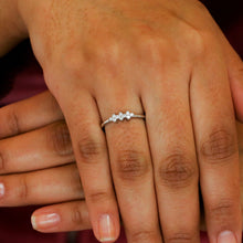 Load image into Gallery viewer, 14k Solid Gold Genuine Natural Diamond Cluster Stack Ring for Women or Girls White Yellow Rose Gold