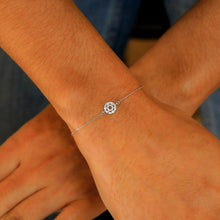 Load image into Gallery viewer, 14k Solid Gold Genuine Natural Diamond Star of David Chain Layering Bracelet