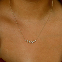 Load image into Gallery viewer, 18k Solid Gold Genuine Natural Marquise Diamond Leaves on Branch Necklace