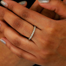 Load image into Gallery viewer, 14k Solid Gold Genuine Natural Diamond 2.5MM Width Eternity Band Ring