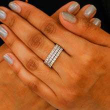 Load image into Gallery viewer, 14k Solid Gold Genuine Natural Diamond 2.5MM Width Eternity Band Ring