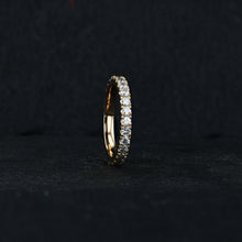 Load image into Gallery viewer, 14k Solid Gold Genuine Natural Diamond 2.5MM Width Eternity Band Ring