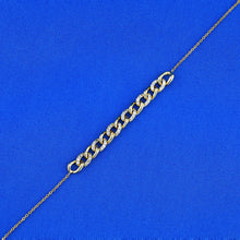 Load image into Gallery viewer, 18k Solid Gold Genuine Natural Diamond Cuban Curb Link Bracelet for Women Adjustable Drawstring for Layering