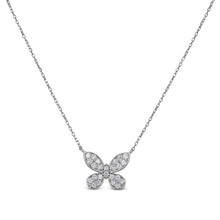 Load image into Gallery viewer, 18k Solid Gold Genuine Natural Diamond Pave Butterfly Necklace