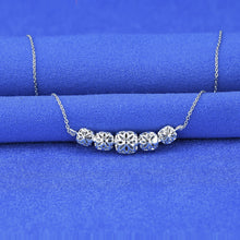 Load image into Gallery viewer, 14k Solid Gold Genuine Natural Diamond Cluster Cushion Cut Illusion Necklace for Women