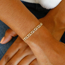 Load image into Gallery viewer, 18k Solid Gold Genuine Natural Diamond Cuban Curb Link Bracelet for Women Adjustable Drawstring for Layering