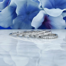 Load image into Gallery viewer, 14k Solid Gold Genuine Diamond FULL Eternity Band Wedding Band Stack Ring For Women All Widths Best Prices Anywhere!