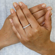 Load image into Gallery viewer, 14k Solid Gold Genuine Diamond FULL Eternity Band Wedding Band Stack Ring For Women All Widths Best Prices Anywhere!