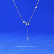 Load image into Gallery viewer, 14k Solid Gold Genuine Natural Diamond Small Dainty Evil Eye Necklace Women or Girls White Yellow Rose Adjustable Length Chain for Layering