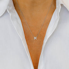 Load image into Gallery viewer, 18k Solid Gold Genuine Natural Marquise Diamond Flower Petal Layering Necklace w/ Adjustable Drawstring Chain