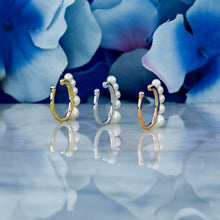 Load image into Gallery viewer, Single (Half Pair) 14k Gold Genuine Pearl Graduated Non-Pierced Ear Cuff in White Yellow or Rose Gold for Women or Girls