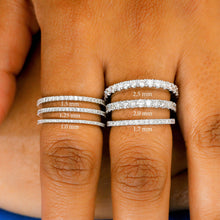 Load image into Gallery viewer, 14k Solid Gold Genuine Diamond FULL Eternity Band Wedding Band Stack Ring For Women All Widths Best Prices Anywhere!