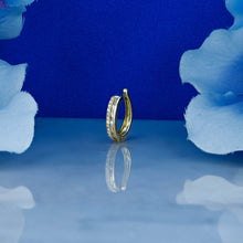 Load image into Gallery viewer, Single (Half Pair) 14k Solid Gold Natural Diamond  Baguette and Round Non-Pierce Ear Cuff