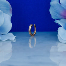 Load image into Gallery viewer, Single (Half Pair) 14k Solid Gold Natural Diamond  Baguette and Round Non-Pierce Ear Cuff