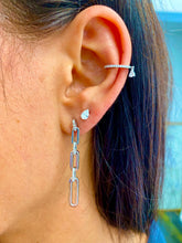 Load image into Gallery viewer, Single (Half Pair) 18k Solid Gold Genuine Natural Pear Shaped Diamond Low Profile Stud Earrings