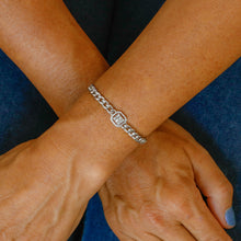 Load image into Gallery viewer, 18k Solid Gold Genuine Natural Diamond Heavyweight Cuban Link Chain Baguette Heart Oval Square Bracelet for Women White Yellow Rose