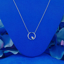 Load image into Gallery viewer, 14K Gold Necklace Genuine Diamond Round Shape Pendant on Chain Adjustable Chain Length for Women Yellow White Rose