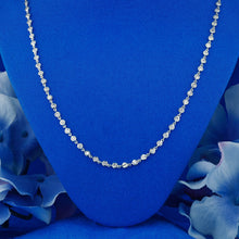 Load image into Gallery viewer, Solid 18k Gold Natural Diamond Bezel Set Diamonds By the Yard Adjustable Choker Necklace