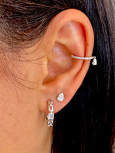 Load image into Gallery viewer, Single (Half Pair) 18k Solid Gold Genuine Natural Pear Shaped Diamond Low Profile Stud Earrings