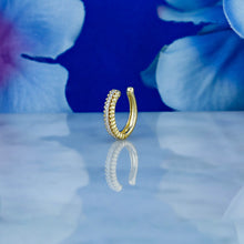 Load image into Gallery viewer, Single 14K Gold Natural Diamond Beaded Non-Pierced Ear Cuff